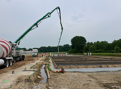 Pouring Concrete Forms